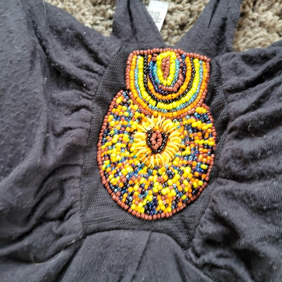 Charlotte Russe Black Beaded  Halter Bra Top - Picture 3 of 4